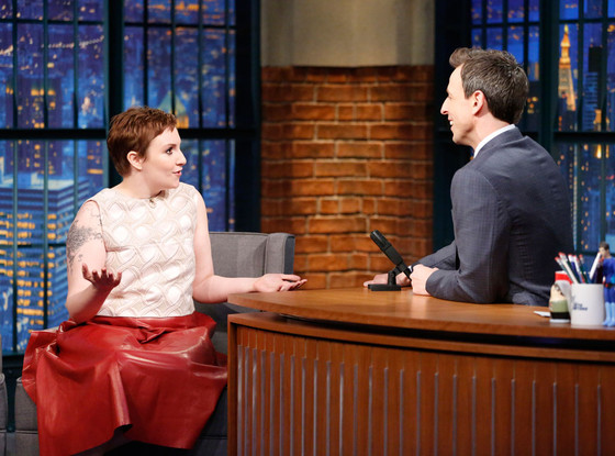 Lena Dunham, Pixie Cut, Late Night With Seth Meyers Lena Dunham, Pixie Cut, Late Night With Seth Meyers